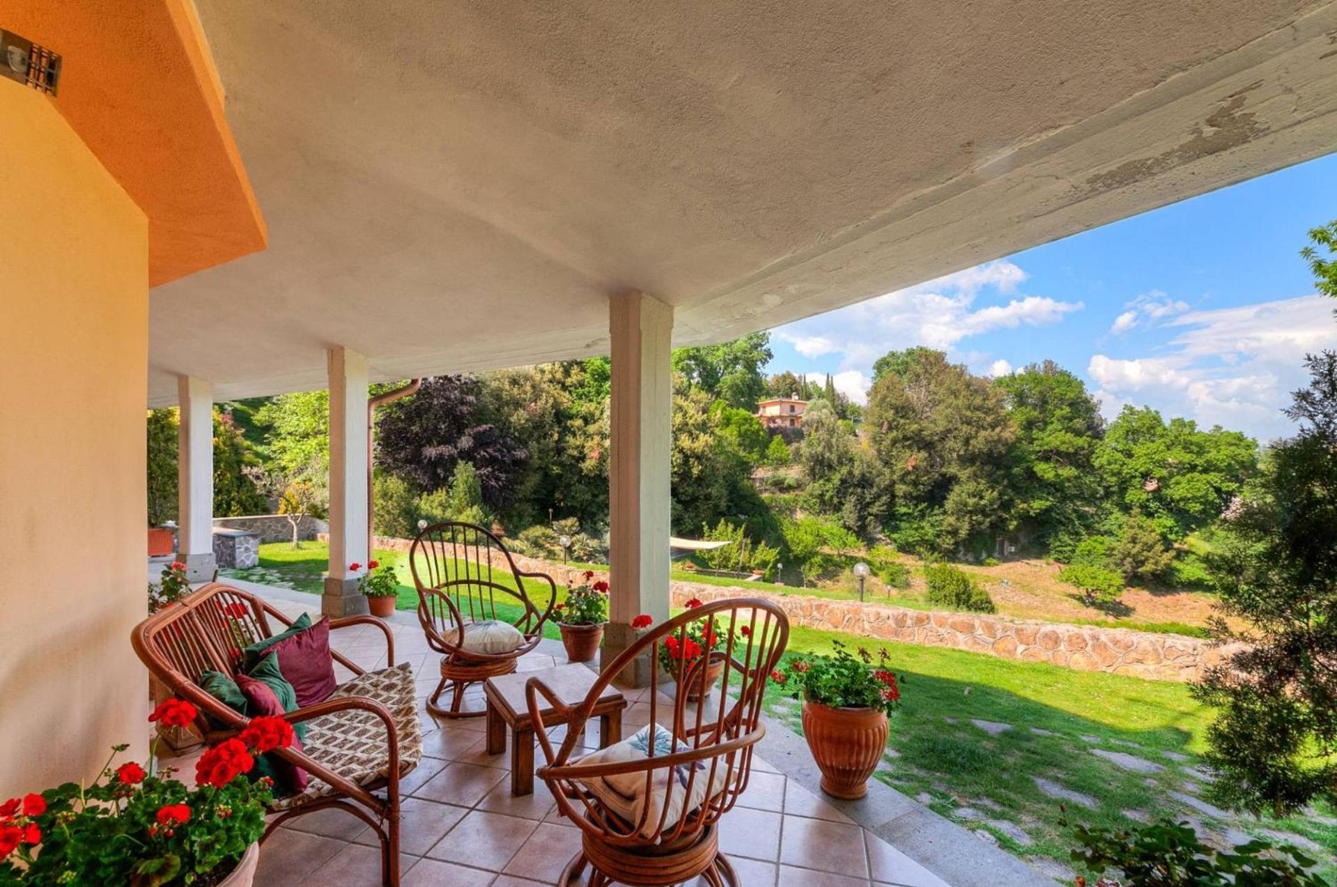Villa Carolina - Piscina E Parco Panoramico Кампаньяно-ди-Рома Экстерьер фото
